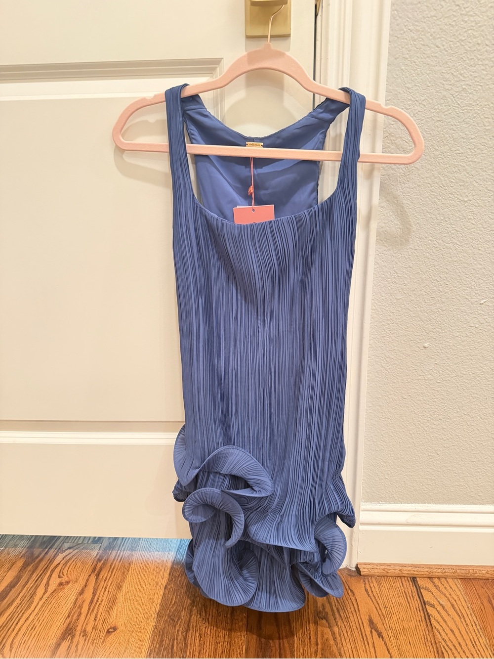 Cult Gaia Plissé Chiffon Mini Dress with Ruffled Hem (NWT!) - Picture 9 of 14